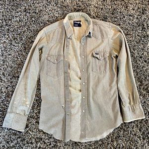 Vintage wrangler snap button long sleeve